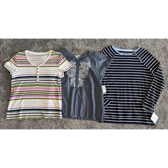 Croft & Borrow Women's Blouse Lot of 3 Size Medium NWT - Picture 1 of 15